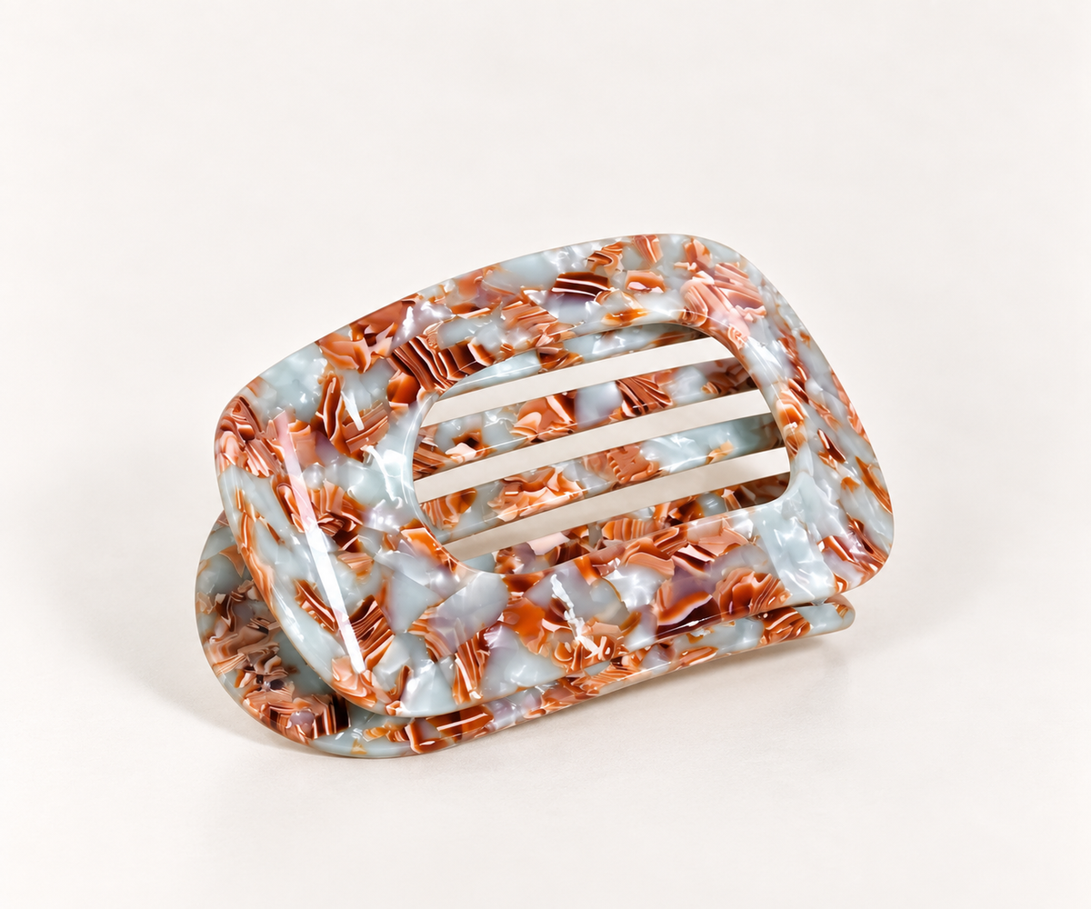 AMBER MARBLE · PINZA DE PELO DE ACETATO