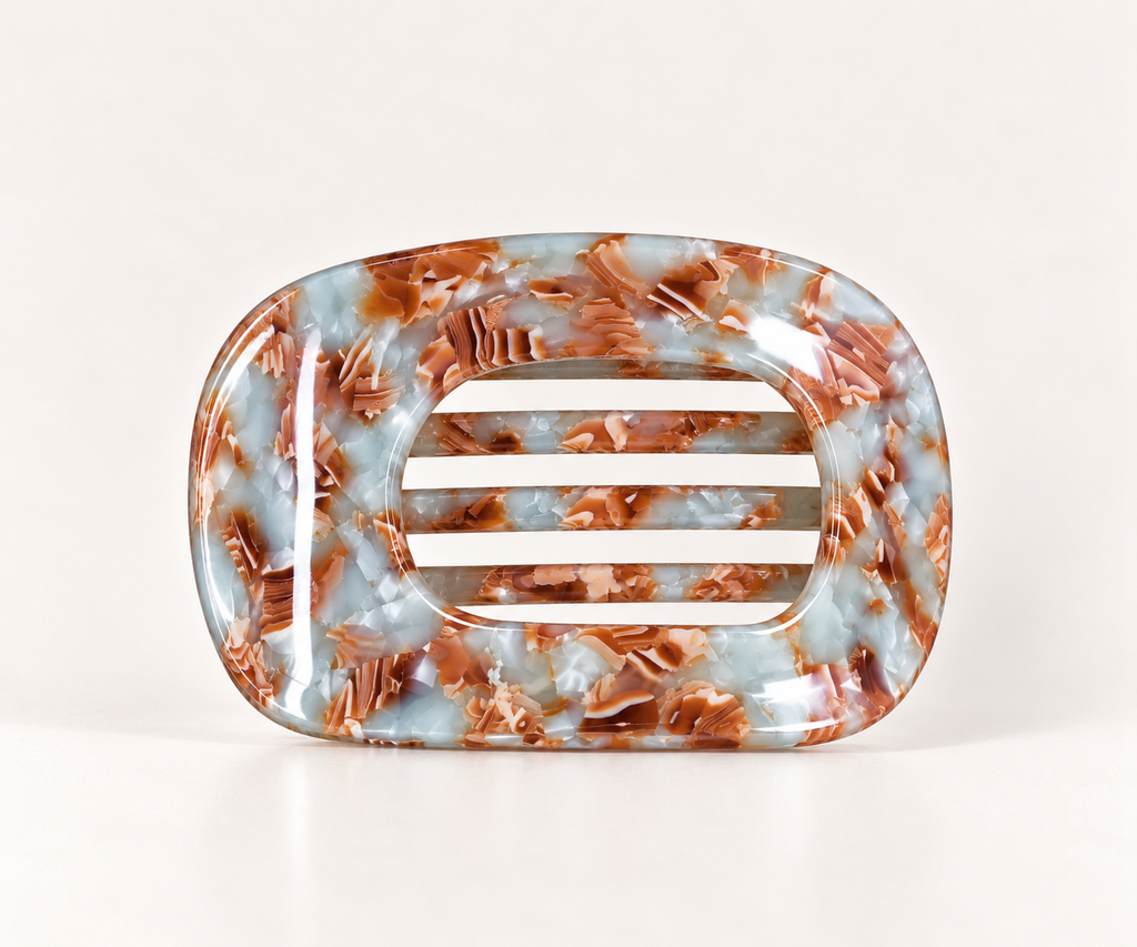 AMBER MARBLE · PINZA DE PELO DE ACETATO