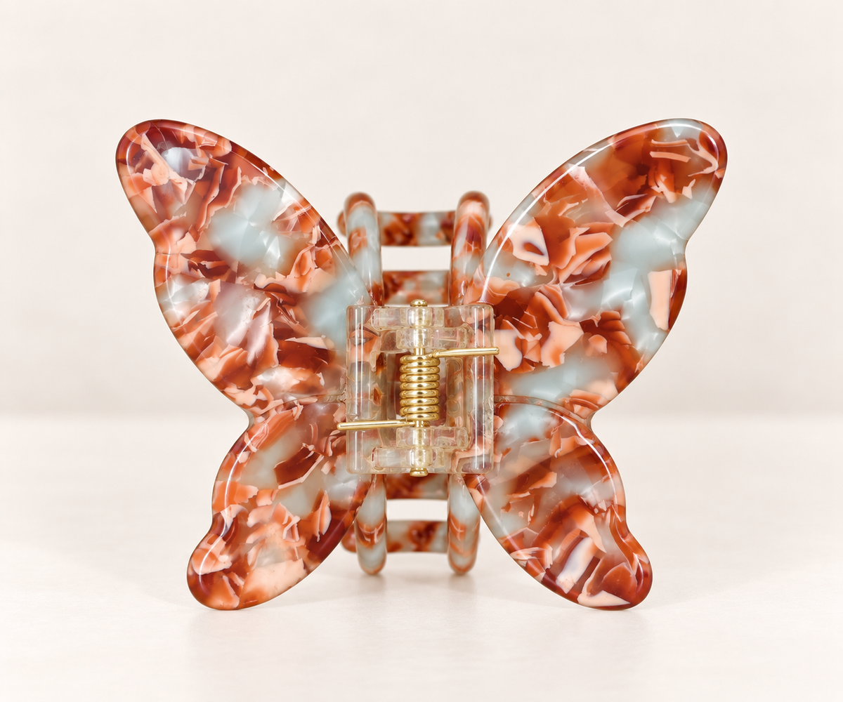 AMBER MARBLE · PINZA DE PELO MARIPOSA
