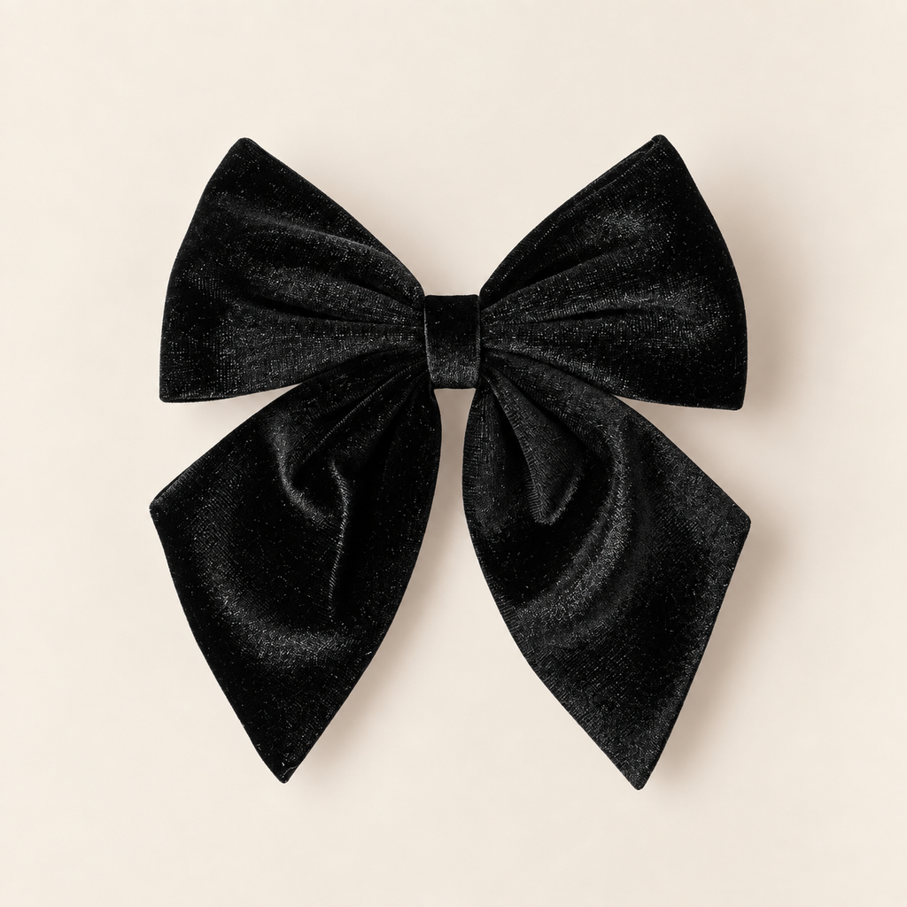 NEGRO · LAZO DE PELO DE TERCIOPELO