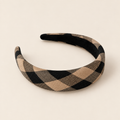 AUTUMN CHECK · DIADEMA DE CUADROS CAMEL Y NEGRO
