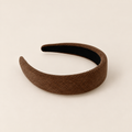 COCO RIBBON · DIADEMA DE TELA MARRÓN
