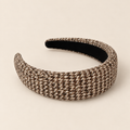 MOCHA · DIADEMA DE TWEED MARRÓN Y BEIGE