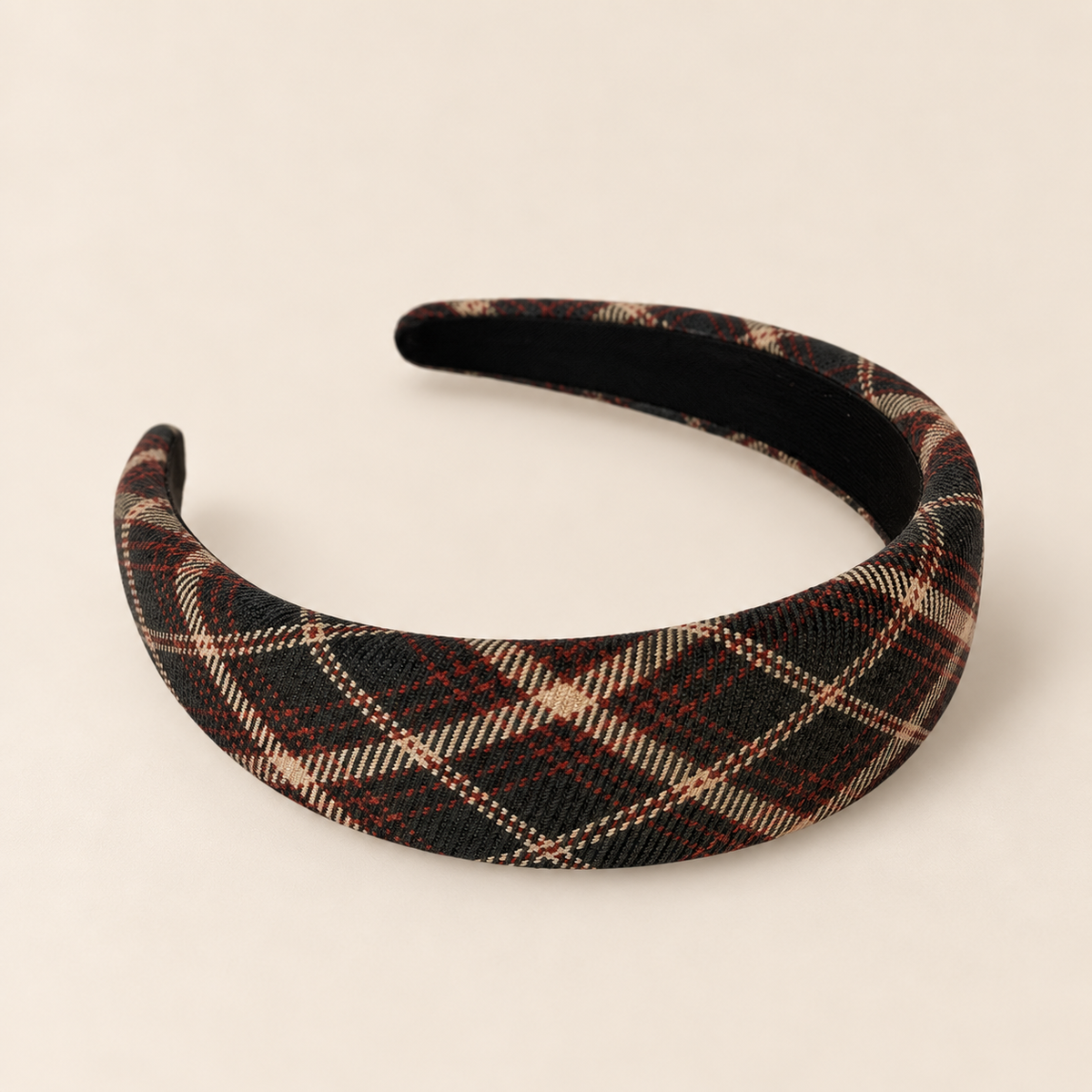 SCARLET · DIADEMA DE CUADROS ROJOS Y NEGROS
