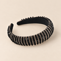 DIADEMA DE PEDRERÍA NEGRA Y DORADA