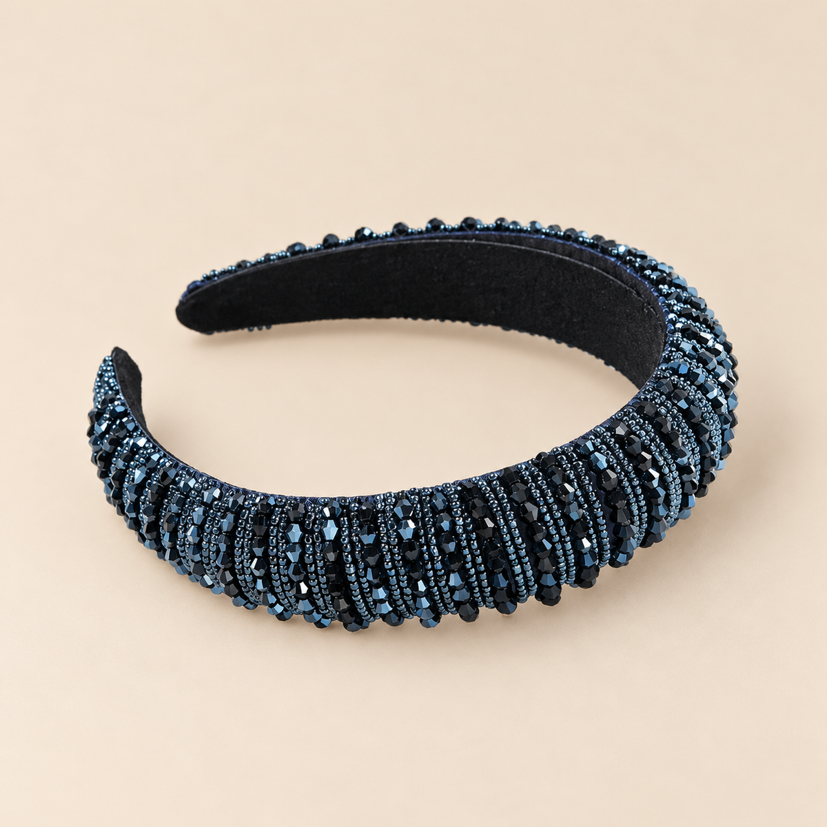 DIADEMA DE PEDRERÍA AZUL