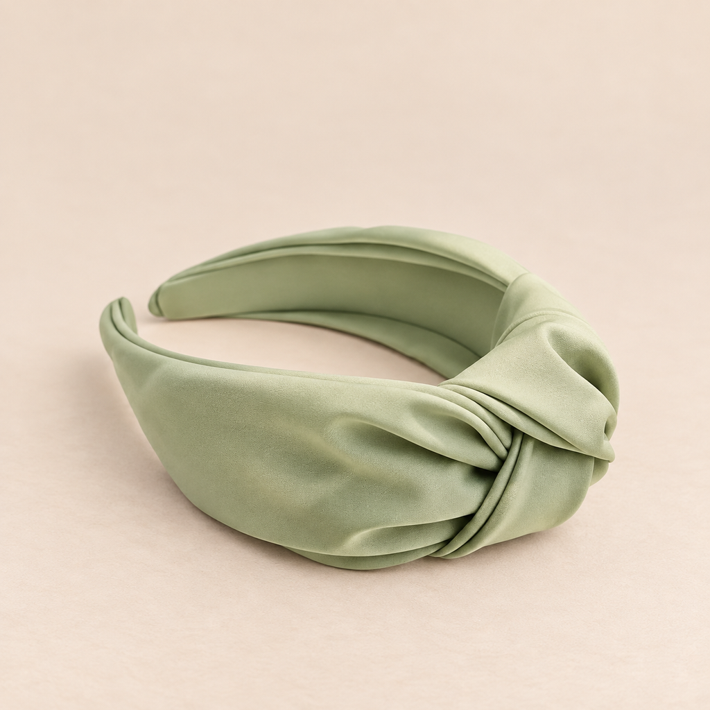 DIADEMA DE NUDO · VERDE SALVIA