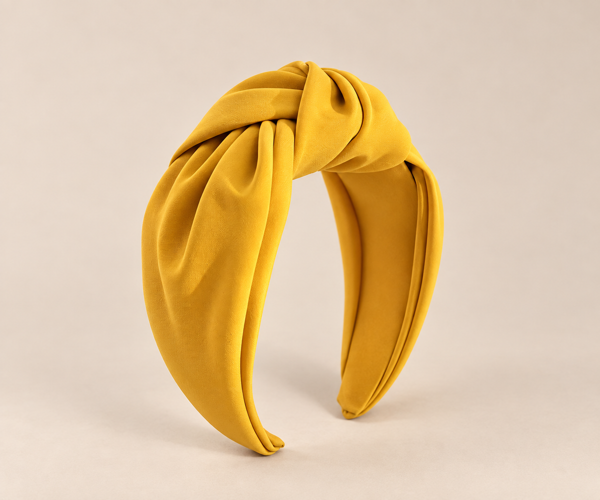 DIADEMA DE NUDO · AMARILLO MOSTAZA