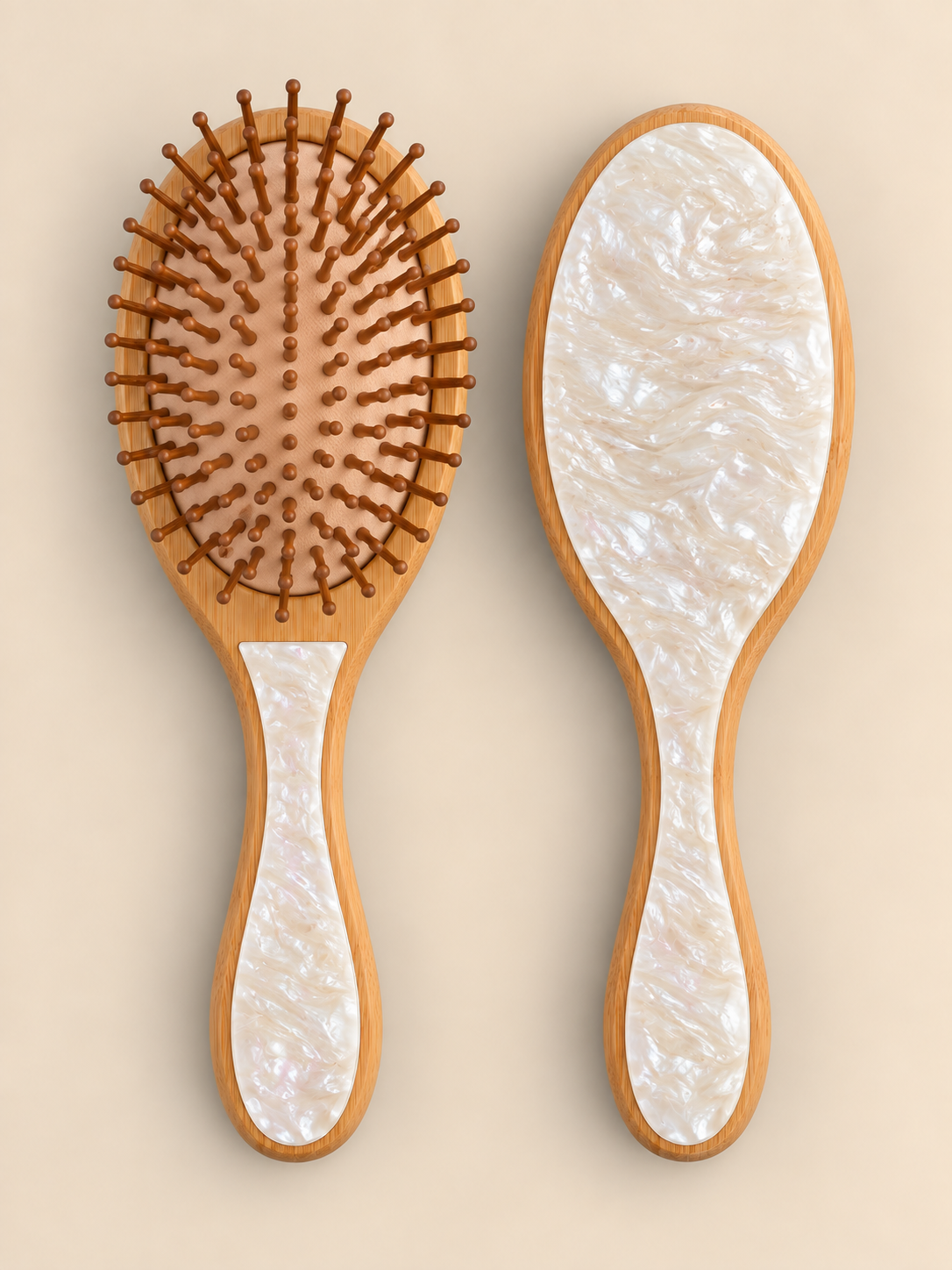 NÁCAR · CEPILLO DE PELO DE BAMBÚ Y ACETATO