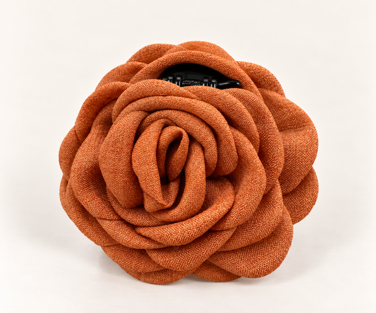 TERRACOTA · PINZA DE PELO FLOR DE TELA