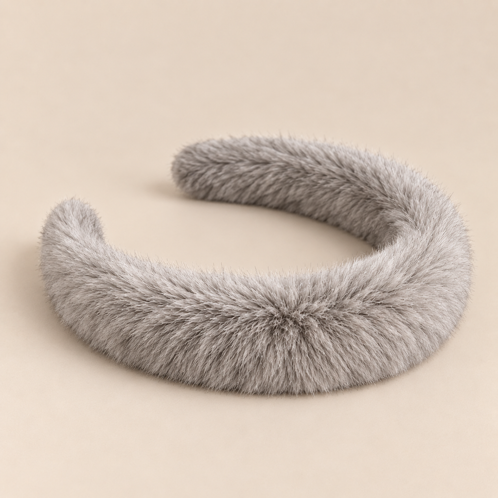 DIADEMA DE PELO SINTÉTICO · TAUPE