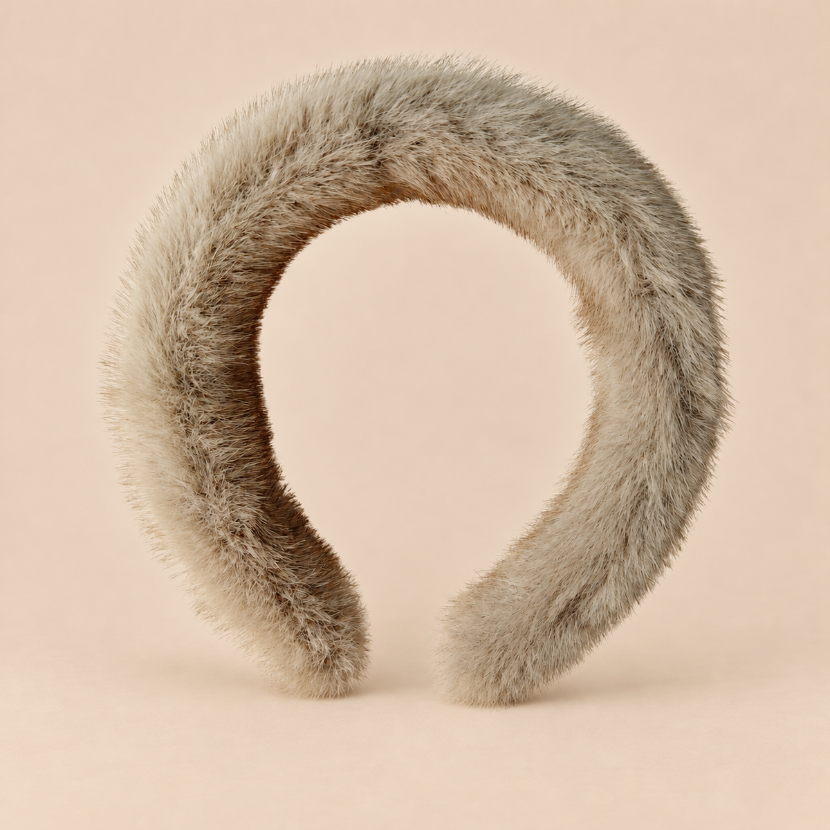 DIADEMA DE PELO SINTÉTICO · BEIGE