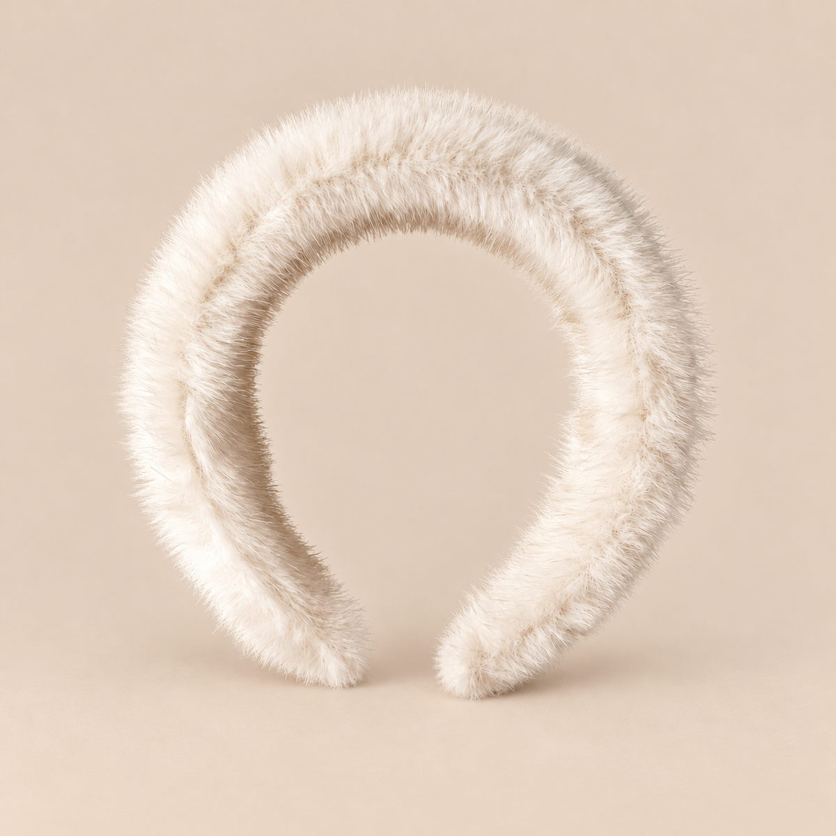 DIADEMA DE PELO SINTÉTICO · MARFIL