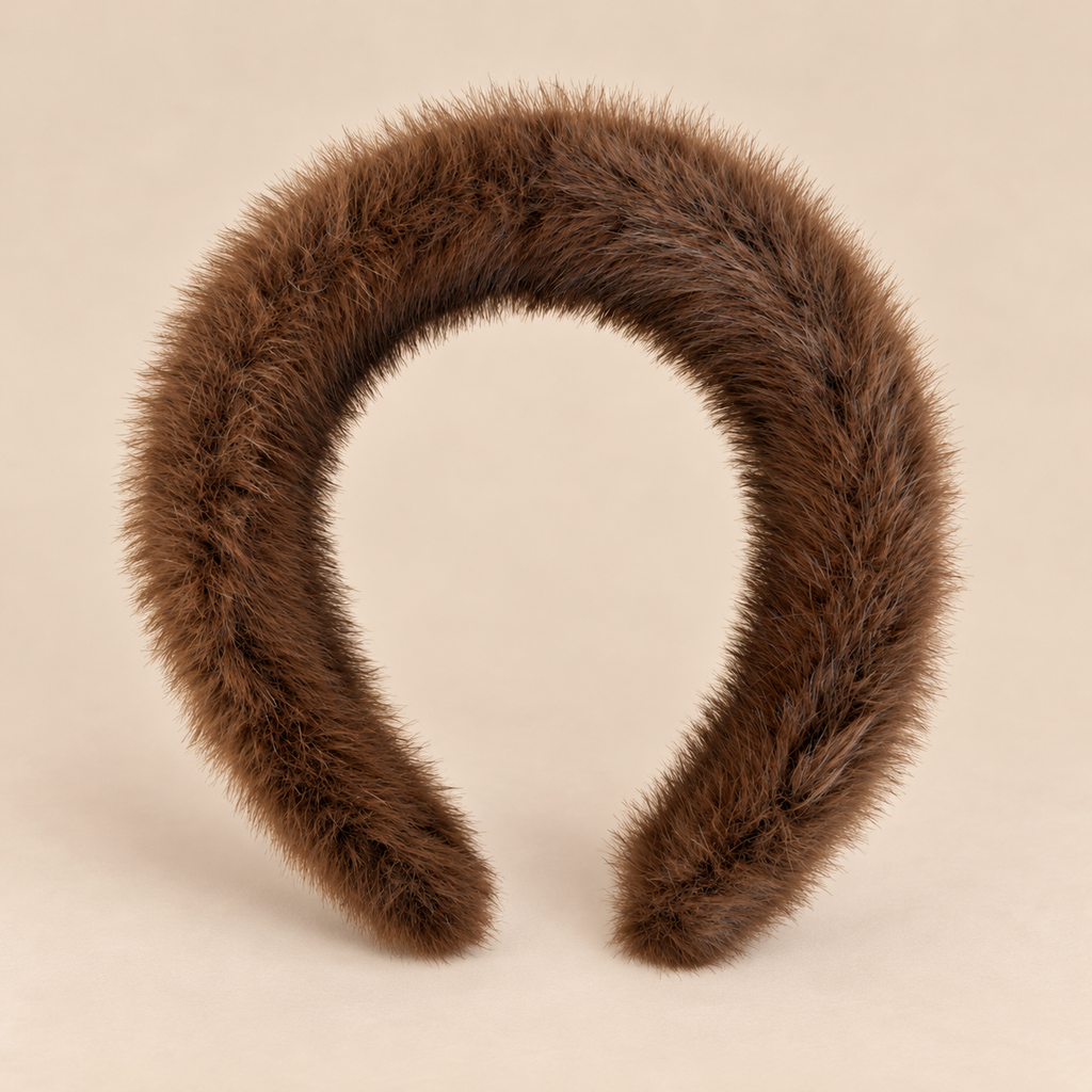 DIADEMA DE PELO SINTÉTICO · MARRÓN