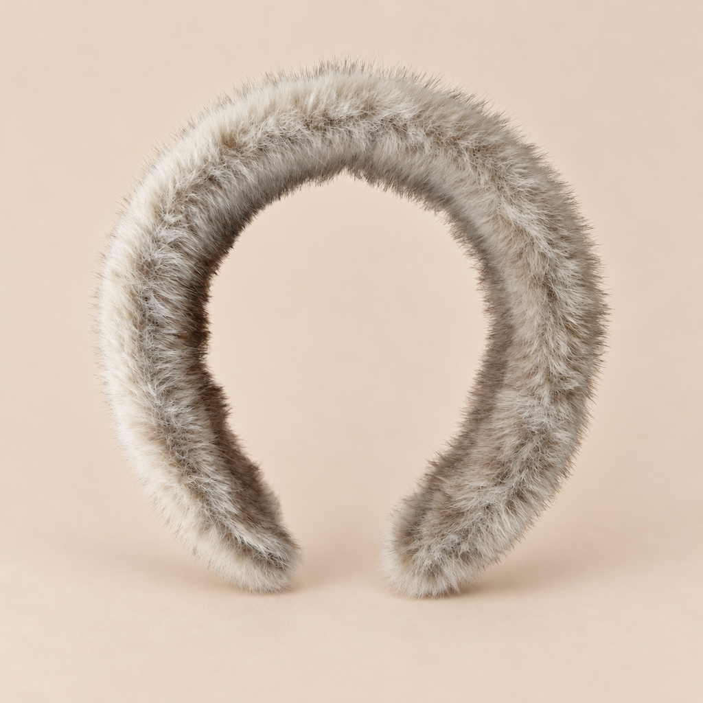 DIADEMA DE PELO SINTÉTICO · TAUPE