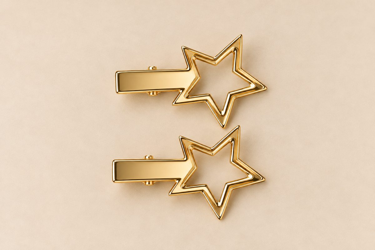 ESTRELLA · PINZA DE PELO METÁLICA — DORADO