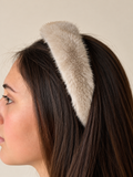 DIADEMA DE PELO SINTÉTICO · BEIGE