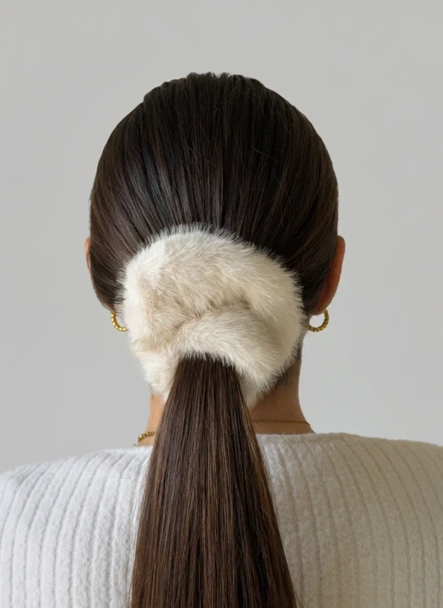 🧸 TEDDY CREAM · COLETERO DE PELO SINTÉTICO