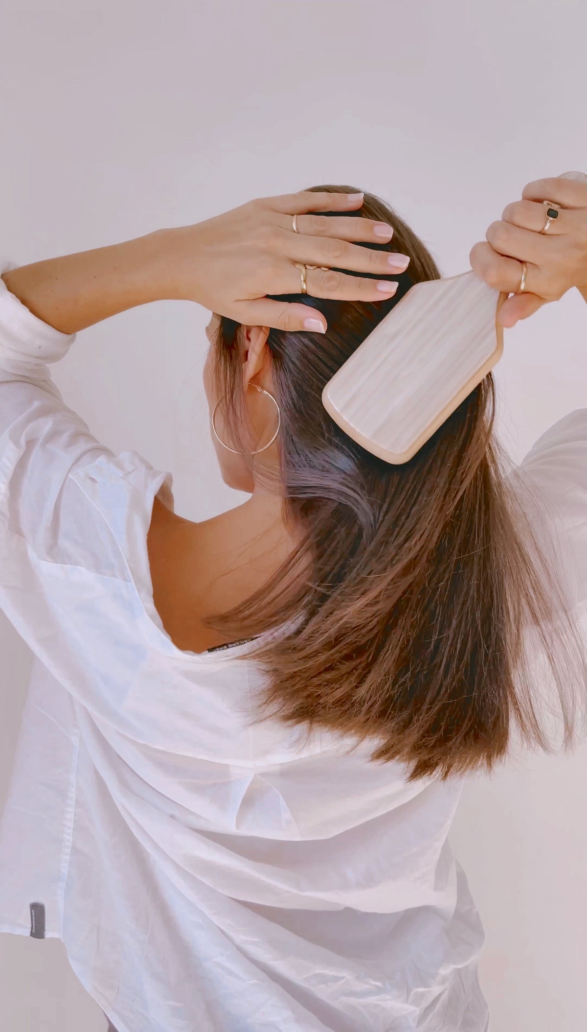 NATURAL · CEPILLO DE PELO DE BAMBÚ Y ACETATO